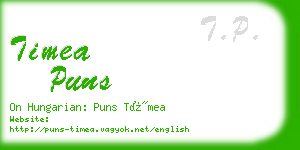 timea puns business card